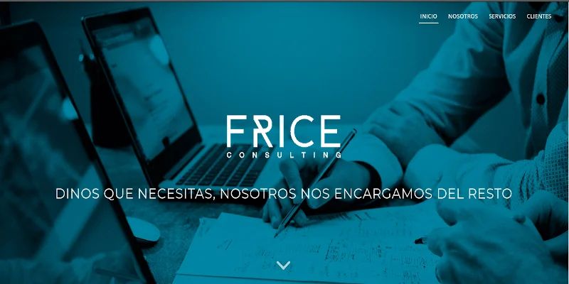 Frice - Landing Page para empresa de head hunter - provisión de personal TI, con formulario de contacto y pr - Proyecto de Landing Page desarrollado por Providesys Chile
